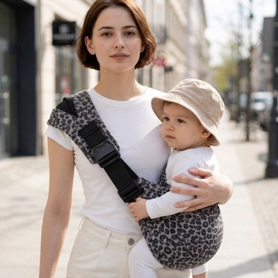 Porte bebe maman et  bebe en balade