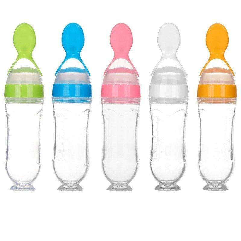 Biberon avec cuillère pour nouveau-né | EasyBottle™ - Doux bébé